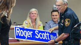 Sycamore city officials honor retiring DeKalb County Sheriff Roger Scott with boulevard namesake