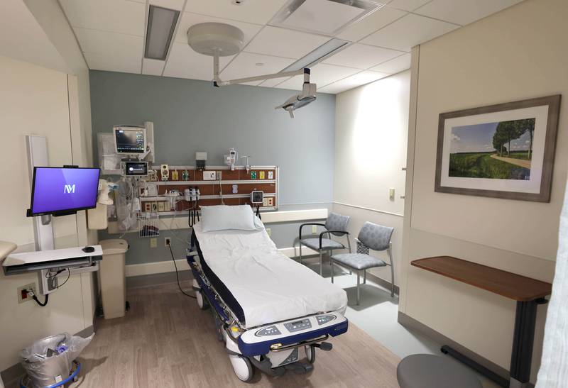 One of the new emergency room bays at Northwestern Medicine Kishwaukee Hospital is ready to go Monday, March 28, 2022, after the completion of the second phase of the three-phase renovation project in the emergency room at the facility.