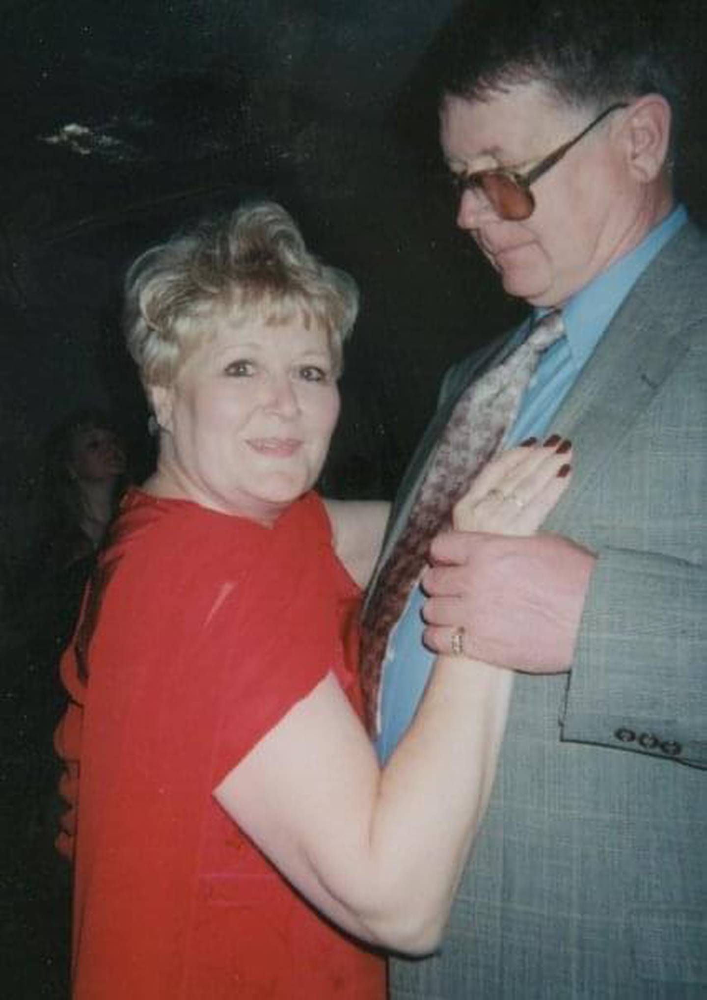 Dawn Bailey is seen dancing with her husband Chuck Bailey before she was diagnosed with a glioblastoma multiforme, an aggressive, rapidly growing tumor that can occur in the brain or spinal cord. Dawn Bailey died in 2005, 13 months after her diagnosis. Chuck Bailey died in 2018.