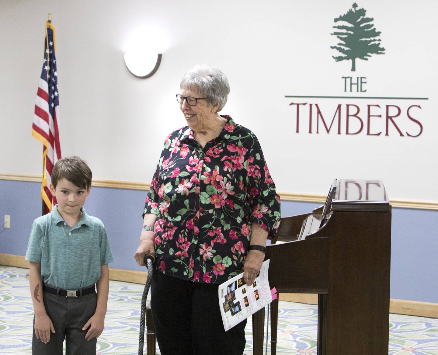 Timbers of Sorewood resident Paula Polechla and Hank Vasel, 6, performed together during a recital at Timbers of Shorewood Sunday, June 4, 2023, in Shorewood, Ill.