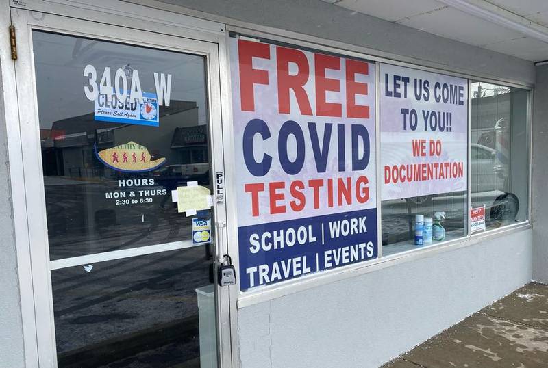 A pop-up COVID-19 testing clinic in the south suburbs is now closed, but it was never listed as one of the Illinois Department of Public Health's approved testing sites and state officials are warning residents to be wary about any unapproved sites. Jake Griffin | Staff Photographer