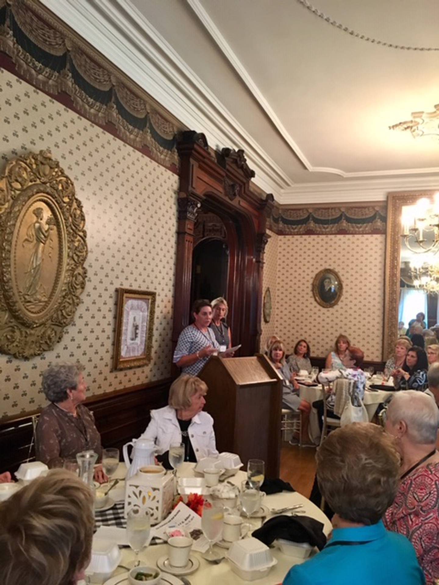 Members of the Visitation and Aid Society in Joliet are seen at a past member luncheon at the Jacob Henry Mansion in Joliet. The V&A, which helps people in need, is holding its Spring Elegance Brunch on Sunday, April 1, 2022. Reserve tickets by April 25, 2022.