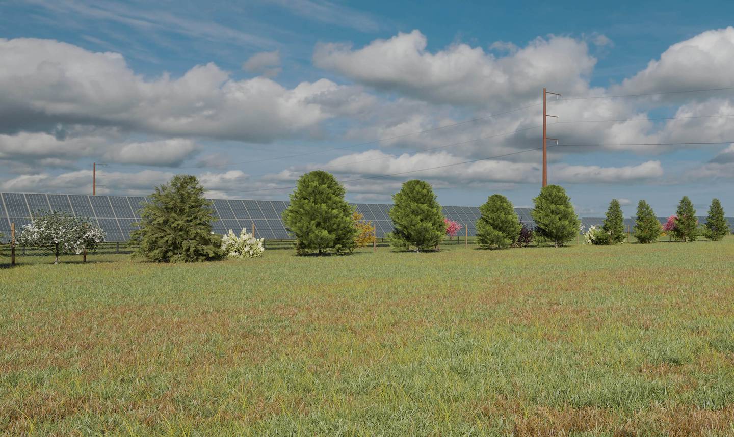 Pictured above is a rendering of the proposed 3,700-acre Owens Creek project site is west of Glidden Road, south of Base Line Road and north of Illinois Route 64 in Mayfield and South Grove townships in DeKalb County.