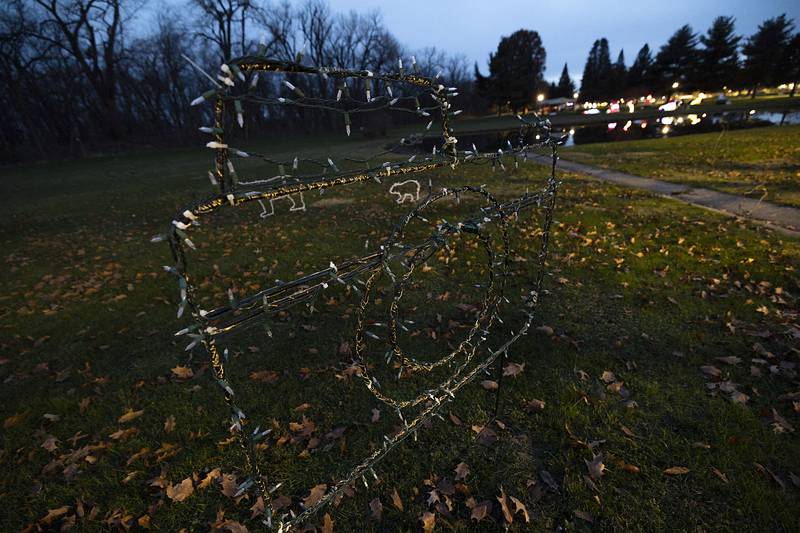 A camera display is already to be lit up Tuesday, Nov. 26, 2024, in Rock Falls. To see the finished work, check out Centennial Park on weekends starting Friday, Nov. 29.