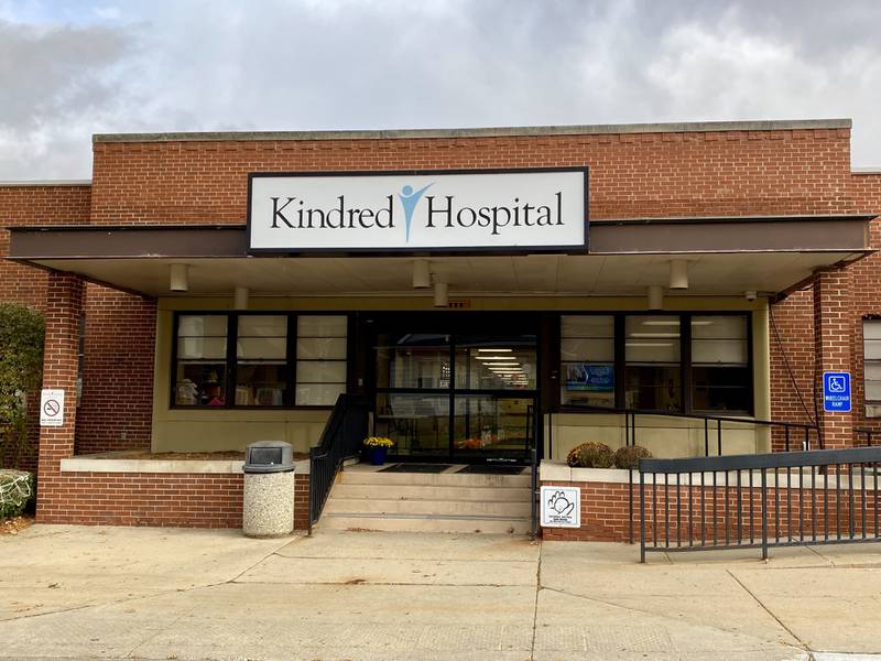 The entrance to Kindred Hospital, 225 Edward St., Sycamore, on Wednesday, Oct. 23, 2024. The hospital is expected to close in 2025, officials confirmed to Shaw Local News Network.