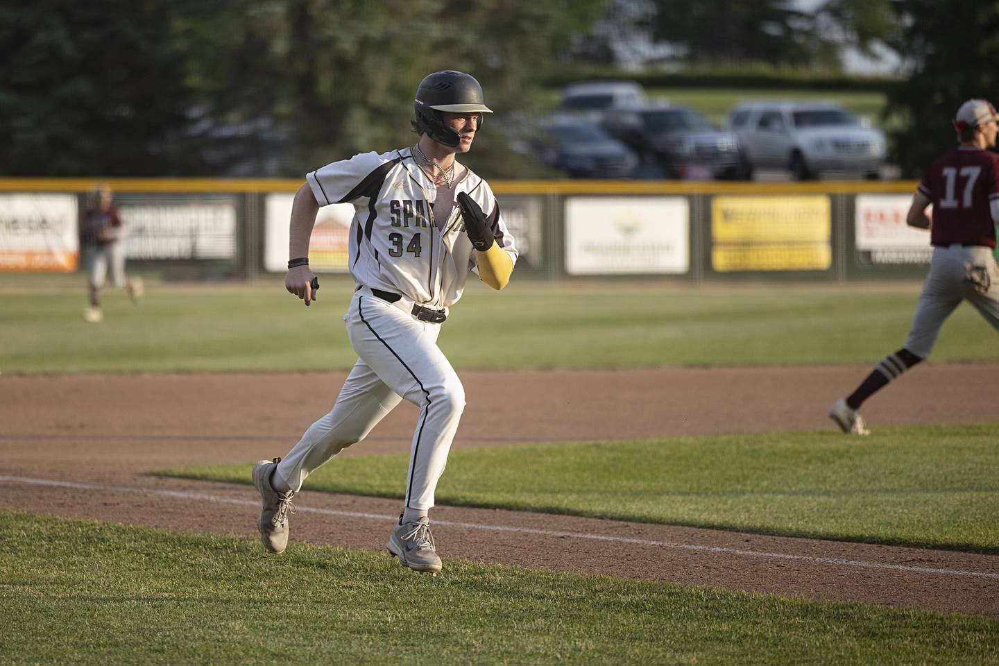 Sycamore’s Davis Collie comes in to score against Morris Monday, June 3, 2024 in the Class 3A Geneseo supersectional.