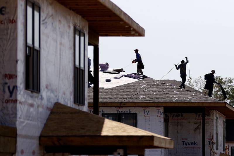 Work continues on Thursday, Sept. 19, 2024, on the mixed-use redevelopment, called Water’s Edge, that will eventually include more than 40,000 square feet of retail and restaurant spaces, open public areas and 260 units of housing at the former long-struggling Crystal Court shopping center in Crystal Lake.