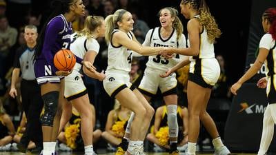 Sycamore grad Kylie Feuerbach has fun in final home game for Iowa