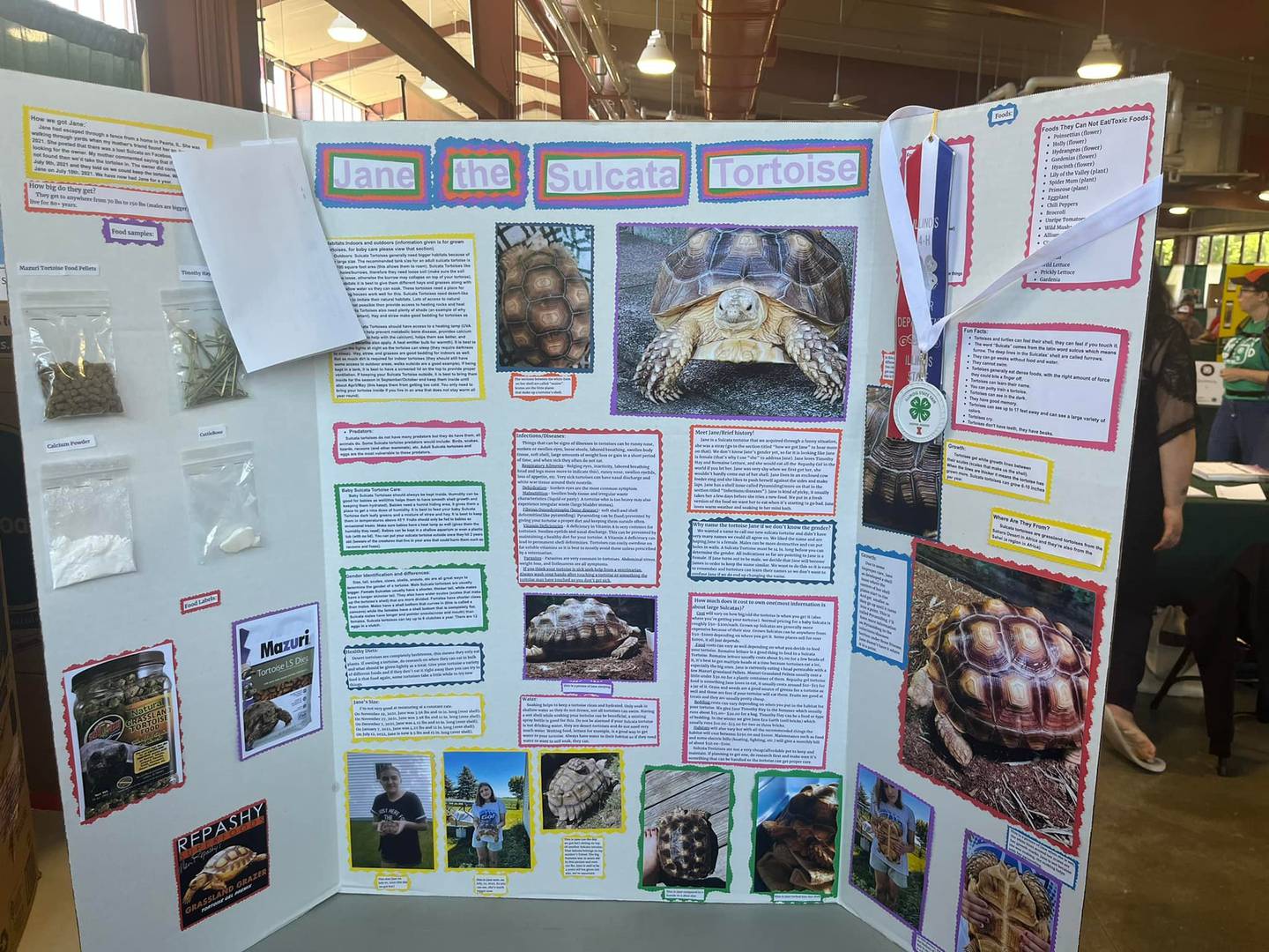 Inspire Award recipients Reese Aukes, Manlius Boys and Girls 4-H Club, and Anastasia Sondgeroth, Zearing 4-H Club, presented their projects in Animal Science