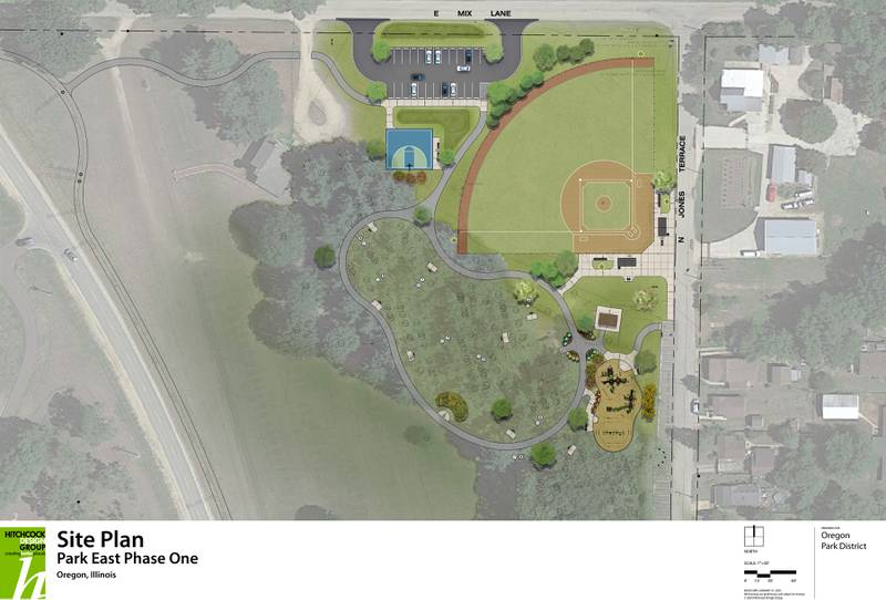 This is the site plan for improvements at Oregon Park East, located along River Road.