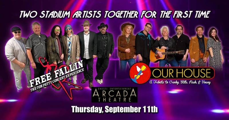 Free Fallin and Our House will perform at the Arcada Theatre in downtown St. Charles Thursday, Sept. 11.