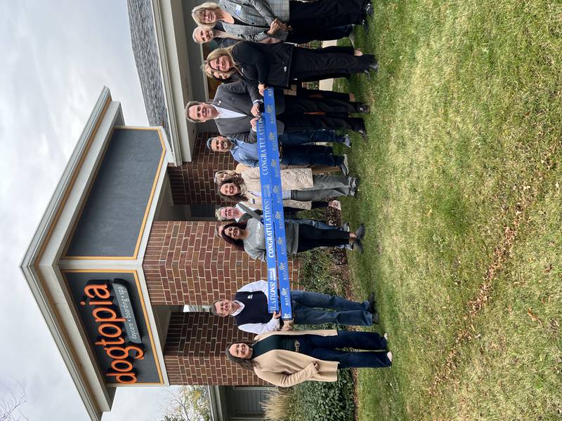 The Batavia and Geneva chambers of commerce celebrated Dogtopia of Geneva with a ribbon-cutting ceremony on Tuesday, Oct. 28, 2025. The business is under new ownership.