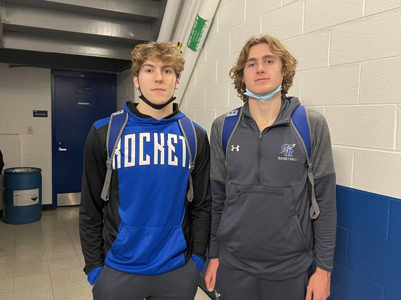 Burlington Central’s Gavin Sarvis and Zac Schmidt.