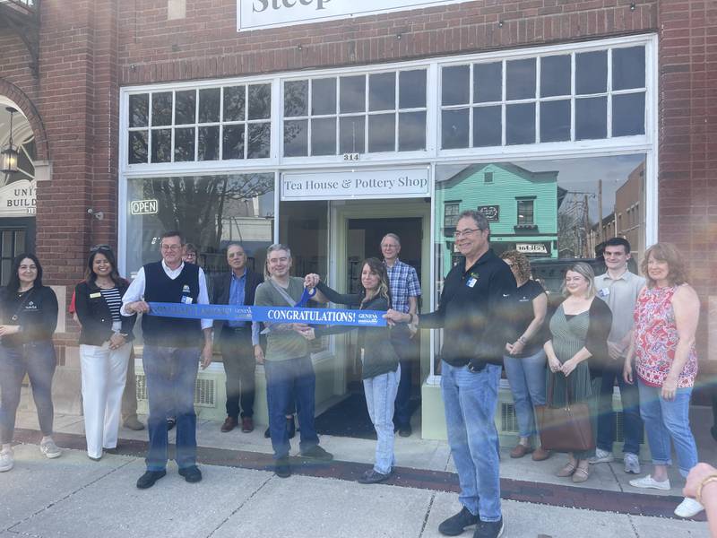 Steep N’ Clay, offering tea and pottery, celebrates grand opening in Geneva