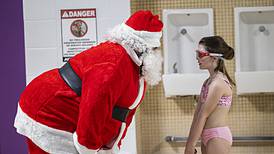 Santa visits swimmers at the Dixon YMCA
