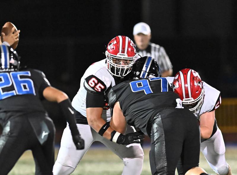 Maine South's Eddie Dase in action during a non-conference game against Lincoln-Way East on Friday, Aug. 30, 2024, at Frankfort. (Dean Reid for Shaw Local News Network)