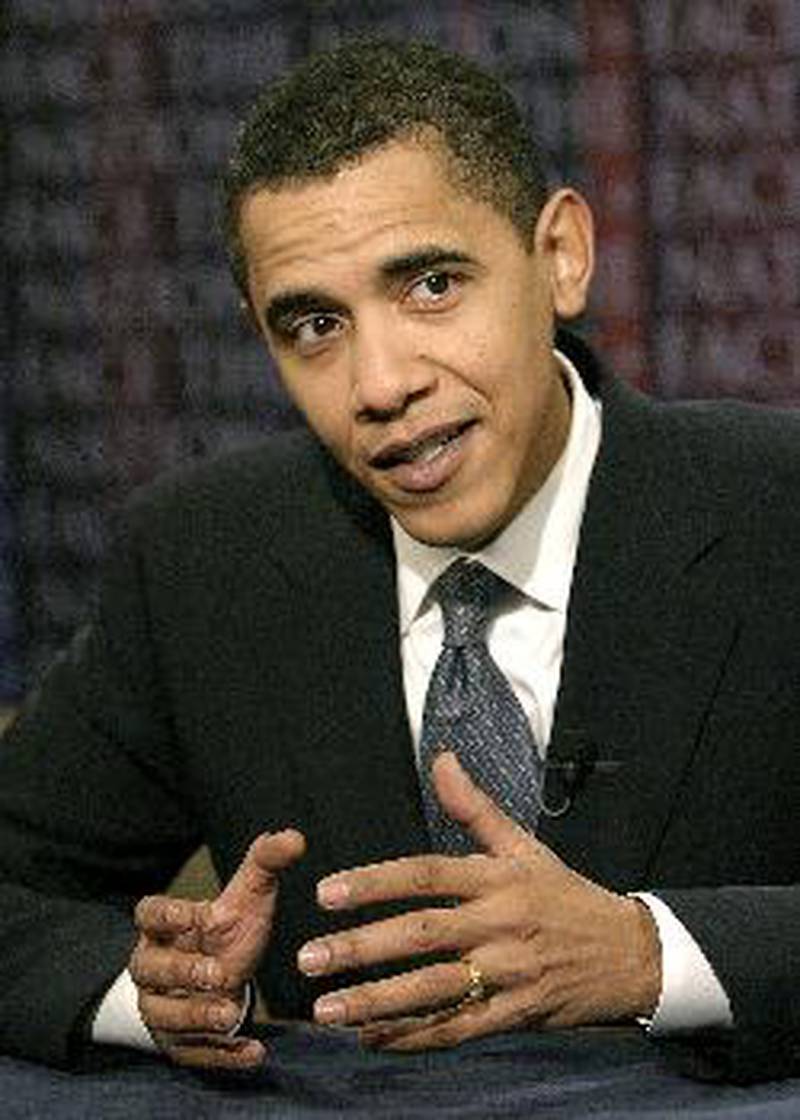 In this file photo originally provided by CBS, Sen. Barack Obama, D-Ill., appears on CBS's "Face the Nation" in Washington on March 12, 2006. Democrats running for president seem to find Fox News Channel as ripe a target as President Bush, a development with dangerous implications for both the network and the politicians. Fox has tried twice, without success, to set up a debate with the major Democratic contenders. Both times they failed. (AP Photo/CBS Face the Nation, Karin Cooper)