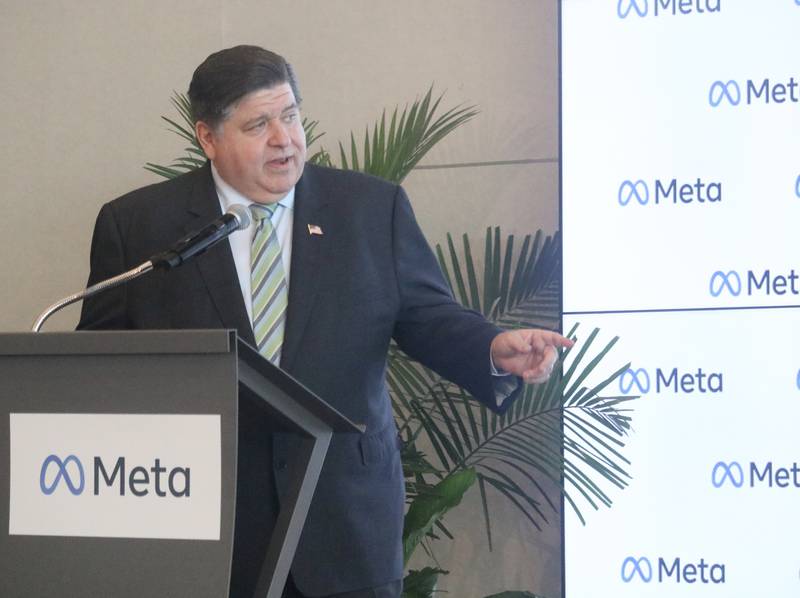 Gov. JB Pritzker joined local dignitaries and community leaders in DeKalb 
on Wednesday, Nov. 29, 2023, at a grand opening ceremony to celebrate the Meta DeKalb Data Center coming online. Once fully operational, the campus will house more than 2.3 million square feet across five buildings. The data center at 2050 Metaverse Way marks more than $1 billion investment in DeKalb.