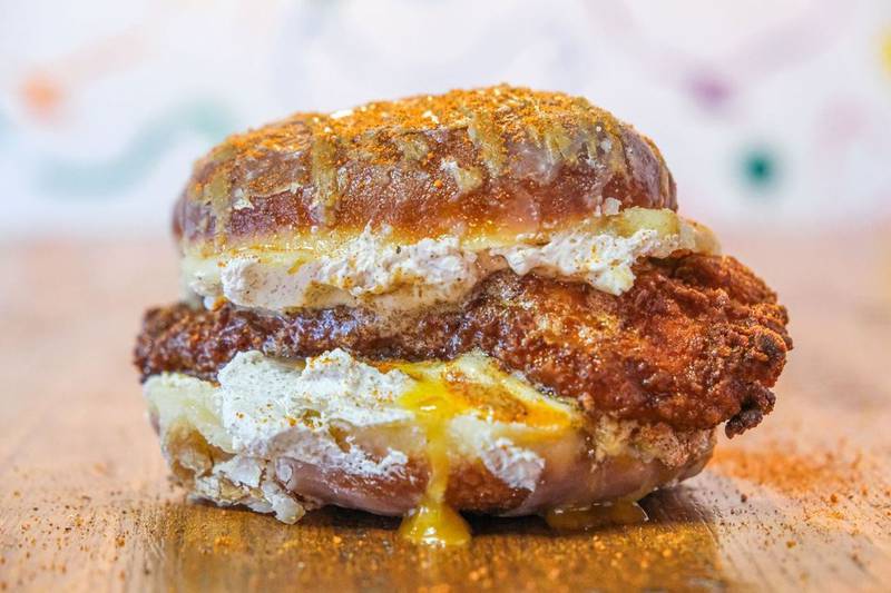 On Nov. 3, Fry the Coop will offer its “Biscoff Donut Chicken Sandwich” for $5 (limit four) until supplies run out in honor of National Sandwich Day, according to a news release from Fry the Coop.