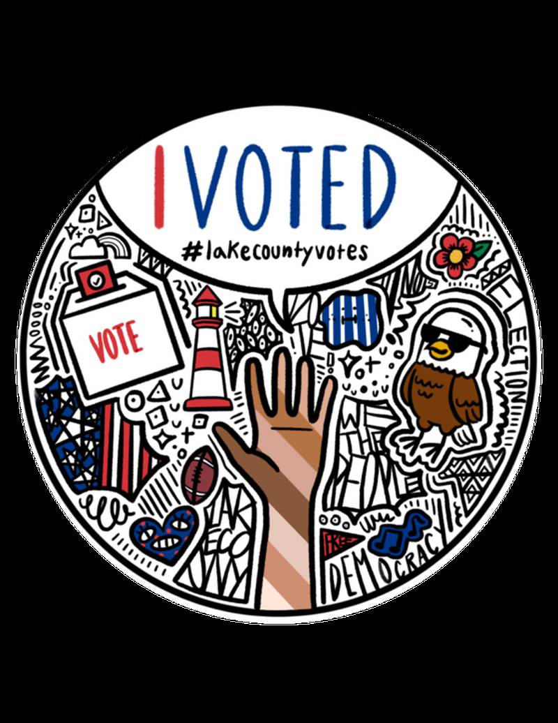 Michelle’s exceptional artistry secured the grand prize, earning the honor of having their design transformed into the official Lake County “I Voted” sticker in 2026.