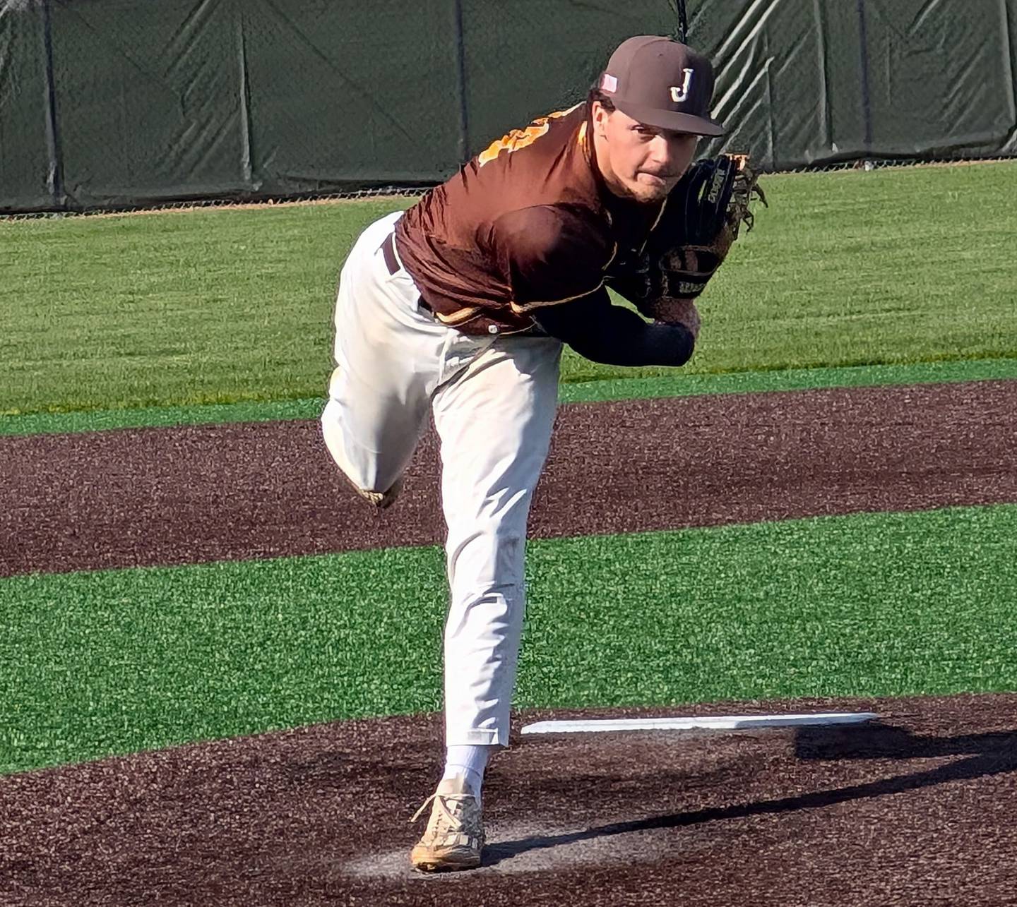 Jacobs' Cooper Gulgren delivers a pitch against McHenry in a Fox Valley Conference baseball game Monday, April 20, 2026, at McHenry.