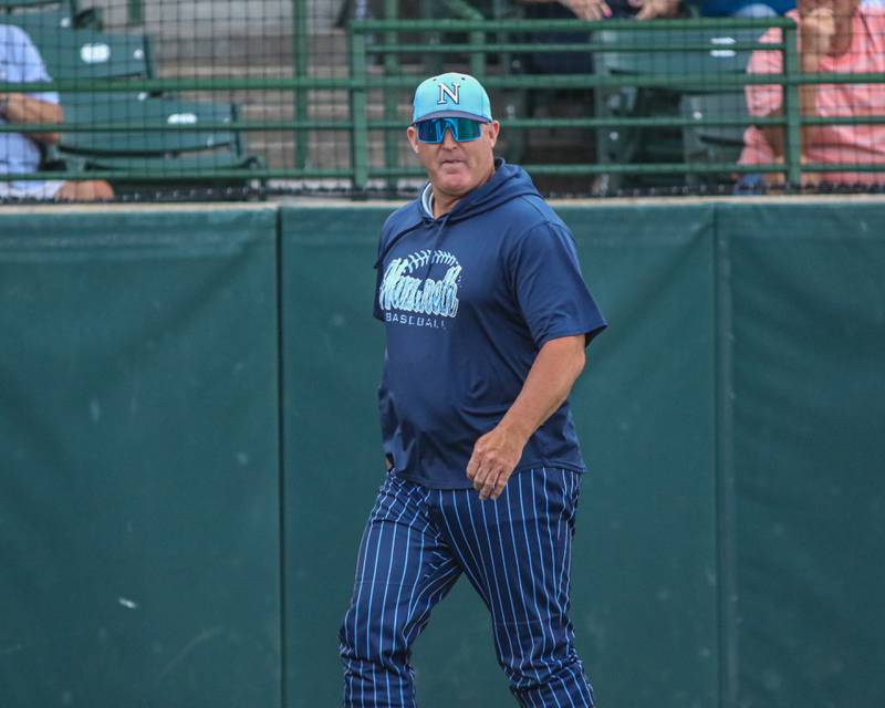 EX Whitesox Hall of Fame inductee Jim Thome is introduced as one of the coaches for Nazareth before their Class 3A Crestwood Supersectional game between vs Liindblom.  June 5, 2023