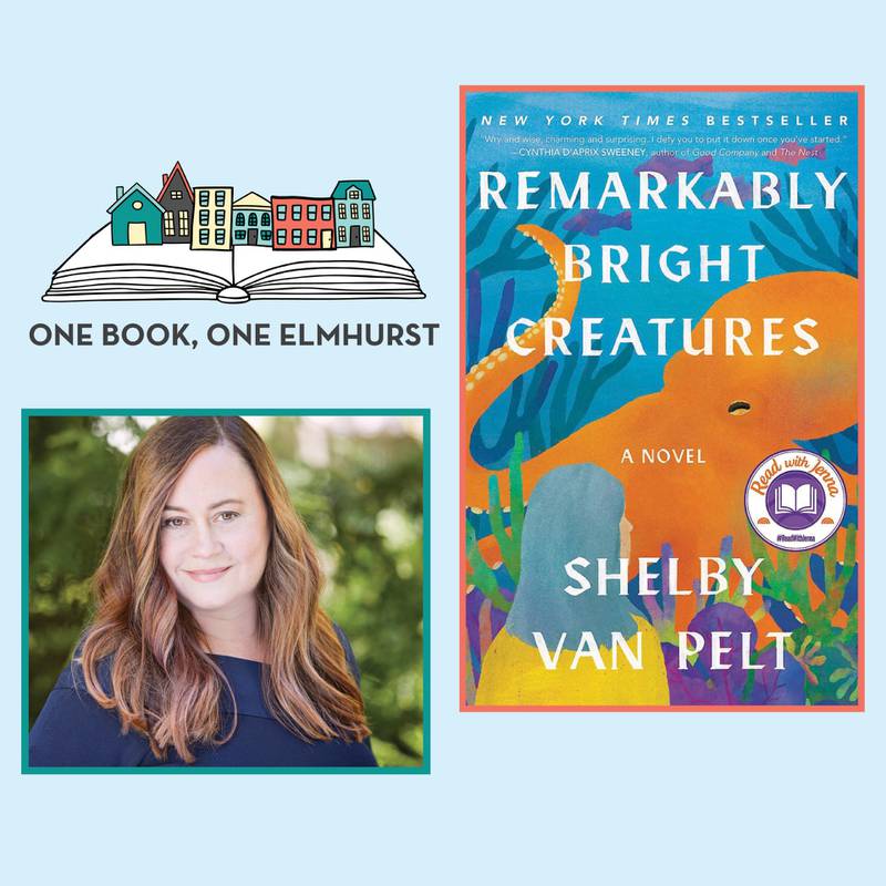 Author Shelby Van Pelt will discuss her writing process, loss, hope and the giant Pacific octopus in conversation with Anne Swanson and Mary Beth Harper of Elmhurst Public Library at 7 p.m. Wednesday, Nov. 20, 2024, at Hammerschmidt Memorial Chapel, 190 S. Prospect Ave. in Elmhurst.