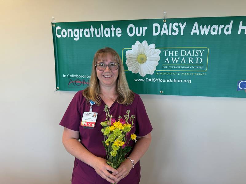 Kelly Patterson has been recognized as the spring DAISY Award recipient at OSF HealthCare Saint Katharine Medical Center in Dixon. She is a nurse in the OSF Palliative Care department