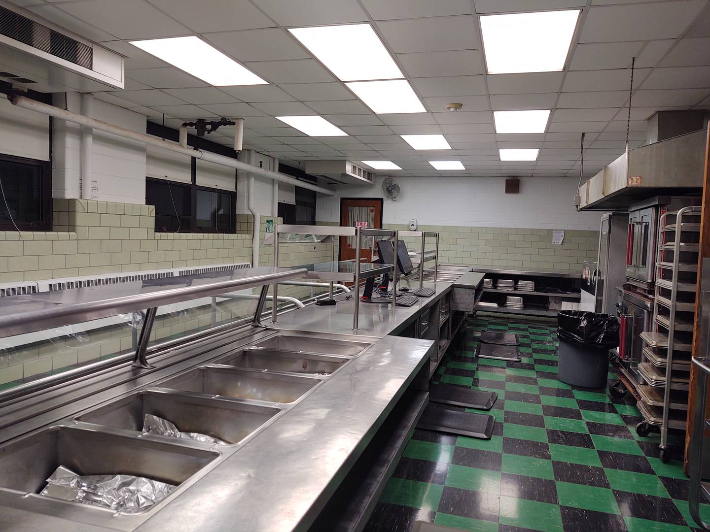 The service area outside the main kitchen at Rock Falls High School. The board of education approved a $1.5 million project to renovate both the kitchen and service area.