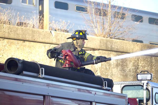Joliet firefighters fight blaze at commercial building