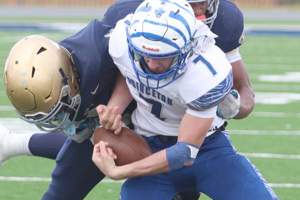 Valshun Powe, Bloomington Central Catholic run past Princeton in 3A opener