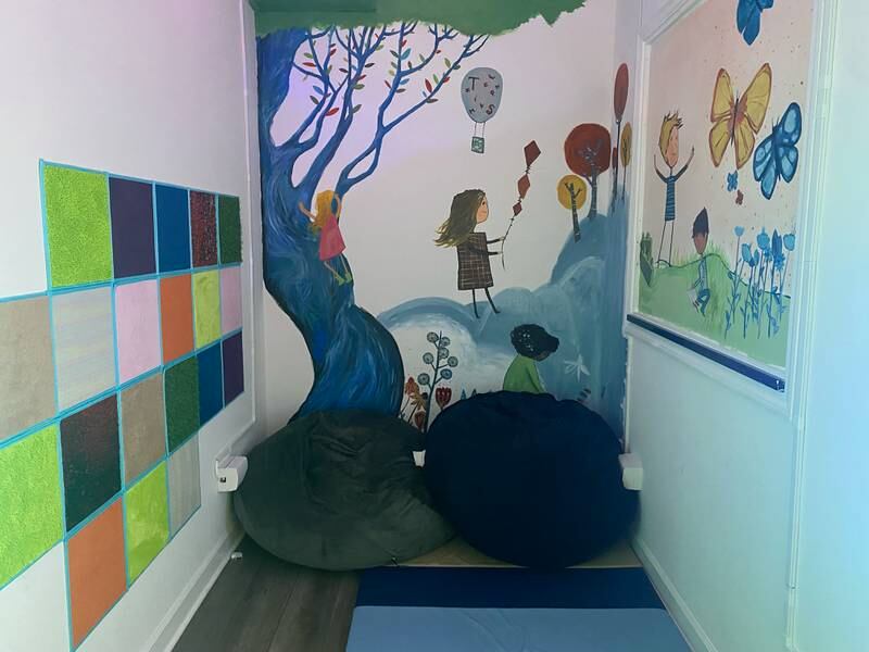The quiet room at The Pieceful Project on Sunday, Dec. 1, 2024. Located at the Cary store at 27 Jandus Road, Unit A, the room gives children and adult customers a place to go when overstimulated. It is part of the store's sensory-inclusive certification.