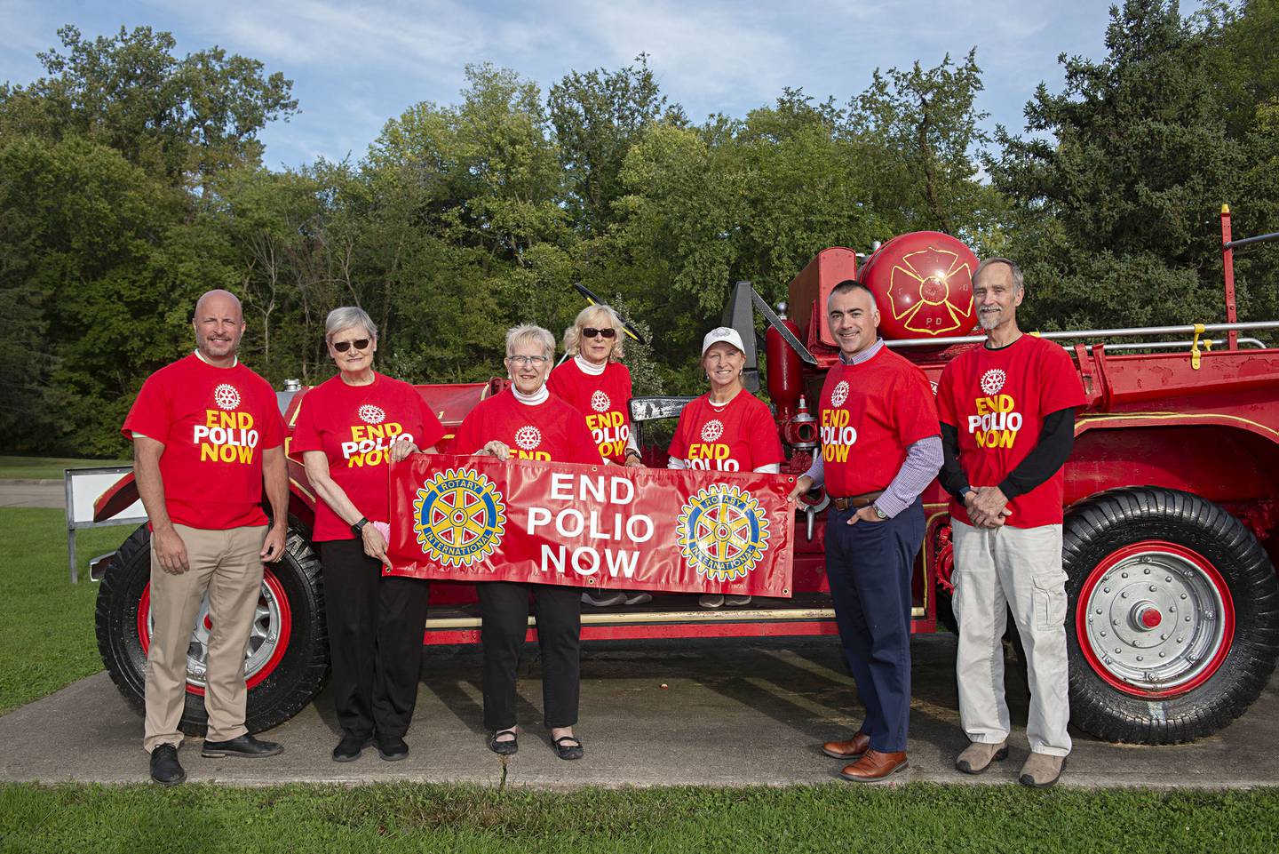 Rotary members from Sterling, Rock Falls and Walnut invite you to participate in the seventh annual End Polio Now walk on October 8, 2022 at Centennial Park in Rock Falls. The non-competitive walk will be approximately 2.5 miles will run along the canal to East Second Street to First Avenue and back to Centennial Park. Rotary members pictured are: Tom Meyers (left), Gail Wright, Betty Clementz, Cheryl Faber, Jan Pistole, Nick Lareau and David Poust.