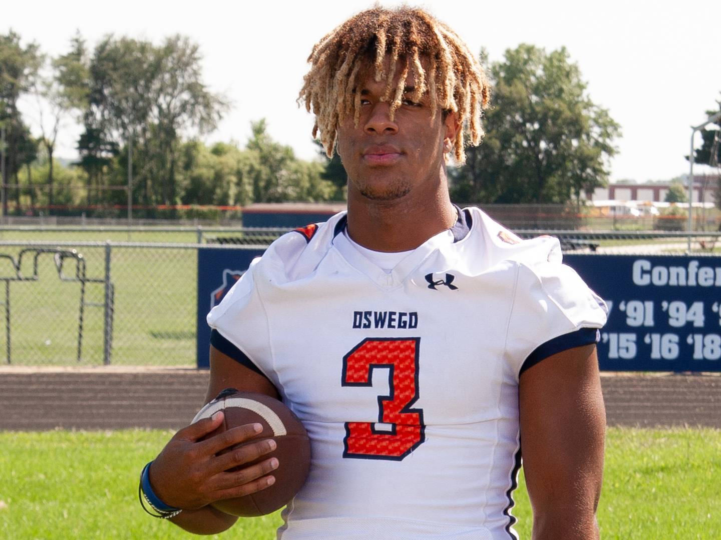 Oswego senior defensive back Cameron Grays