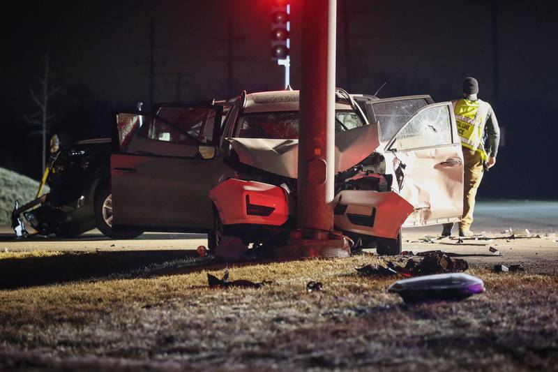 A woman sustained life-threatening injuries during a crash Monday, Feb. 27, 2023, at Route 176 and Haligus Road in Crystal Lake, police said.