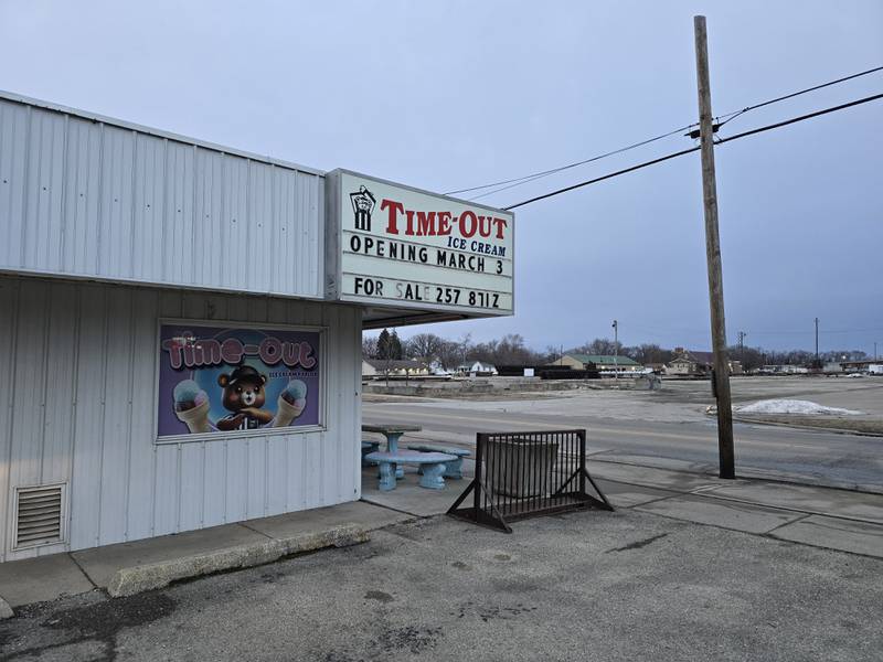 Time-Out Ice Cream in Streator is scheduled to reopen Monday, March 3.