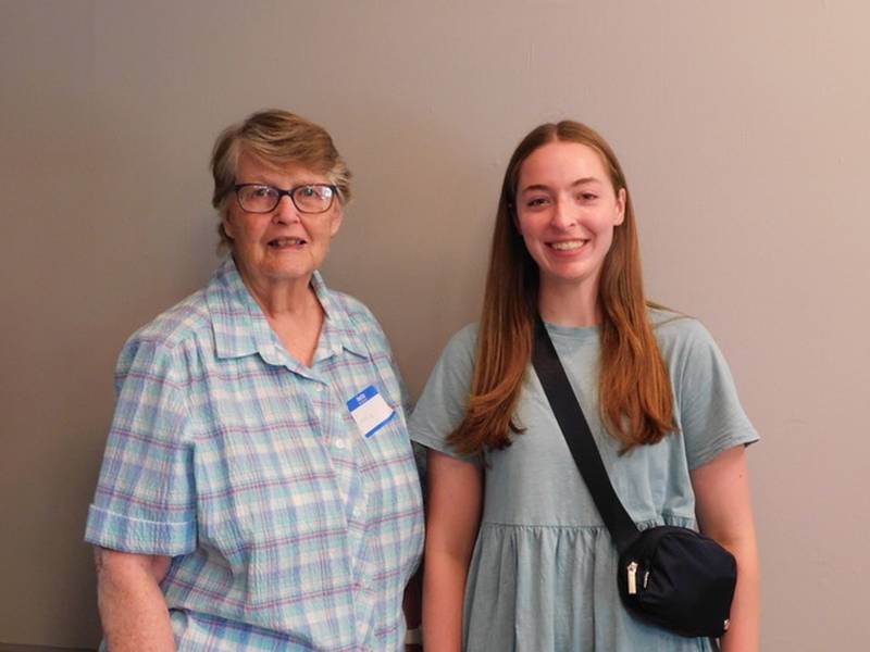 Connie Reidell, Scholarship Committee, pictured with Lake County Retired Teachers Association scholarship recipient Katelyn Ralph