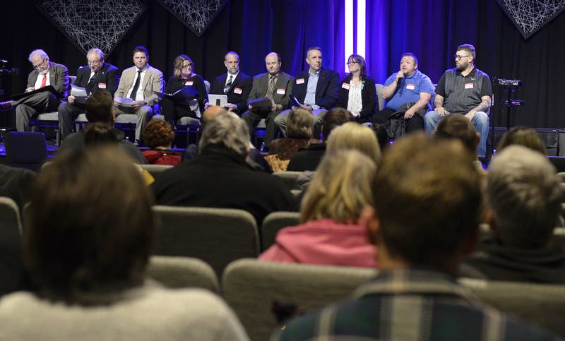 Ten candidates running for Ottawa commissioner shared their platforms during a candidate forum Friday, March 10, 2023, at Crossbridge Community Church in Ottawa.