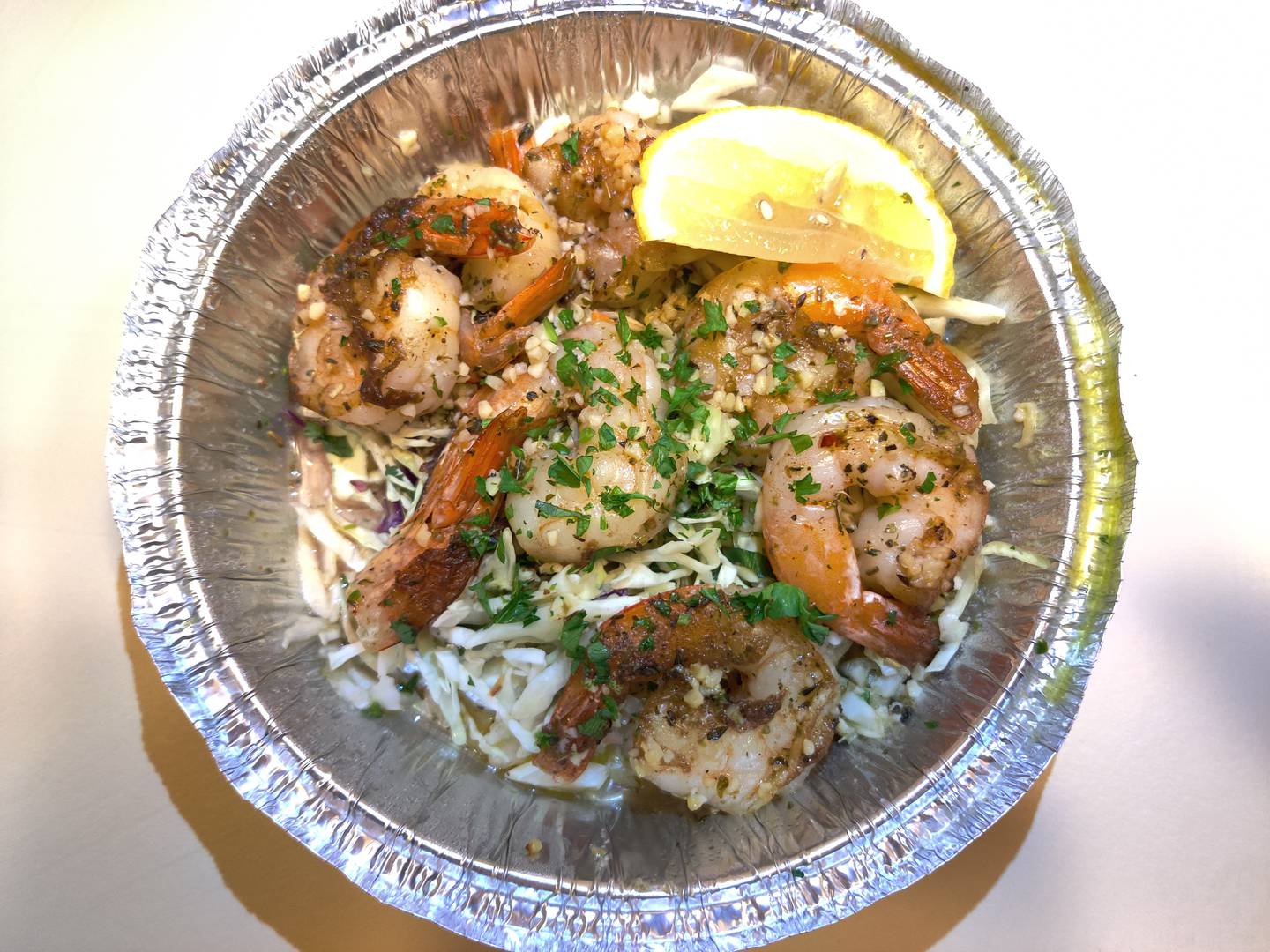 Grilled Italian shrimp at Chums Shrimp Shack in St. Charles.
