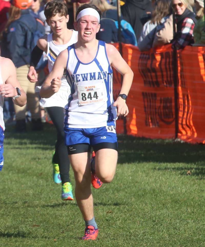 Newman's Ryan Welty competes in the Class 1A State Cross Country race on Saturday, Nov. 4, 2023 at Detweiller Park in Peoria.