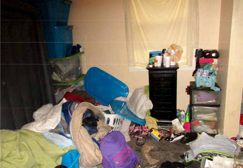 Photos released by the Will County Land Use Department show the home at 309 Louis Road after police searched for 1-year-old Sema'j Crosby, who was found dead April 27 in the house in Joliet Township.