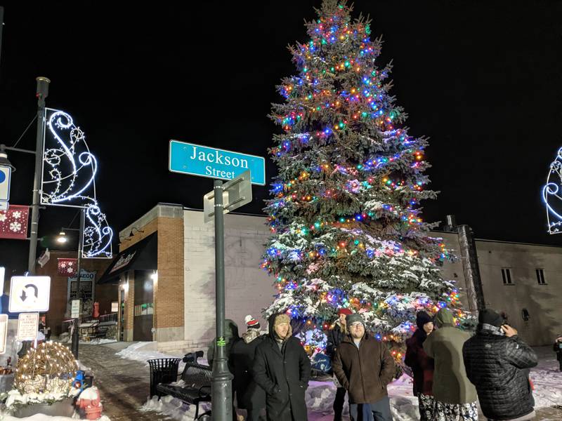 A Christmas tree lighting ceremony was part of the activities at the Oswego Christmas Walk in downtown Oswego on Friday, Dec. 5, 2025.
