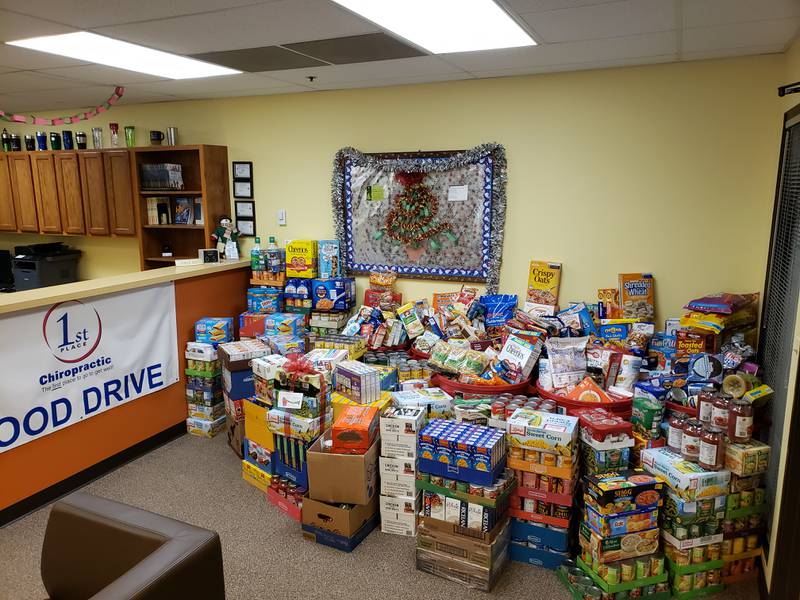 1st Place Chiropractic will host its 22nd Annual Food Drive throughout December 2024 at 1750 E. Main St., Suite 140, in St. Charles. It will benefit Tri-City Salvation Army.