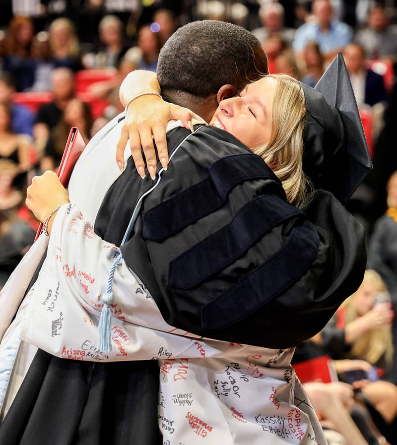 Members of the Class of 2025 graduate from Huntley High School during their commencement ceremony on Saturday, May 17, 2025, at Northern Illinois University in DeKalb.