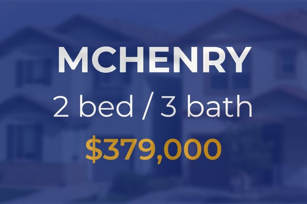 Sale closed in McHenry: $379,000 for a two-bedroom home
