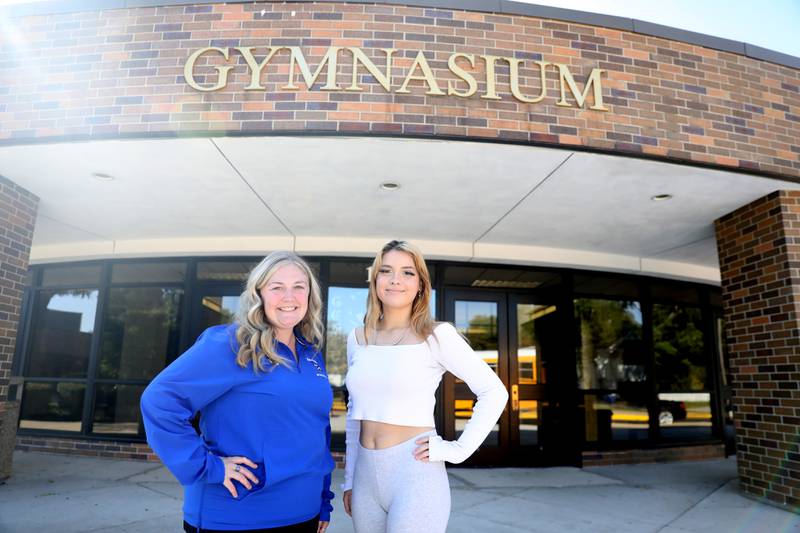 Geneva High School senior Bridget Archbold (right) suffered a medical event during the school’s homecoming dance and was revived by Nicole Collins, a certified athletic trainer contracted by the district through ATI Physical Therapy.