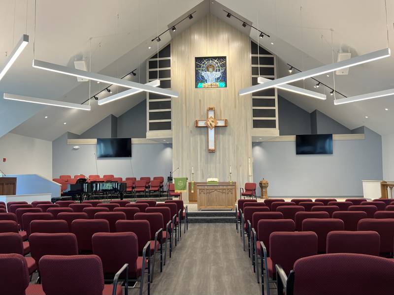 First United Methodist Church in DeKalb opened its new church building for worship in June, but the grand opening is scheduled for Sept. 10. Photo taken Aug. 4, 2023.