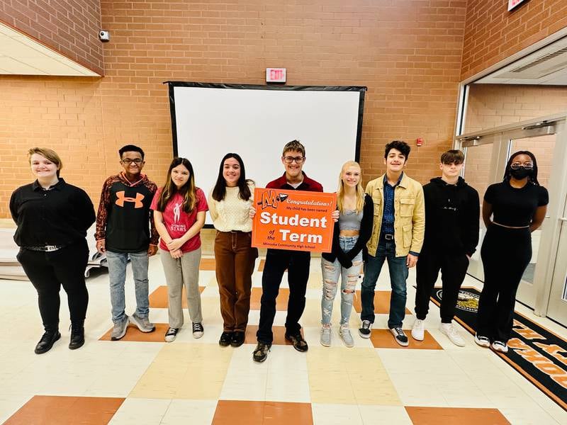 Honorees celebrate being named Student of the Term.