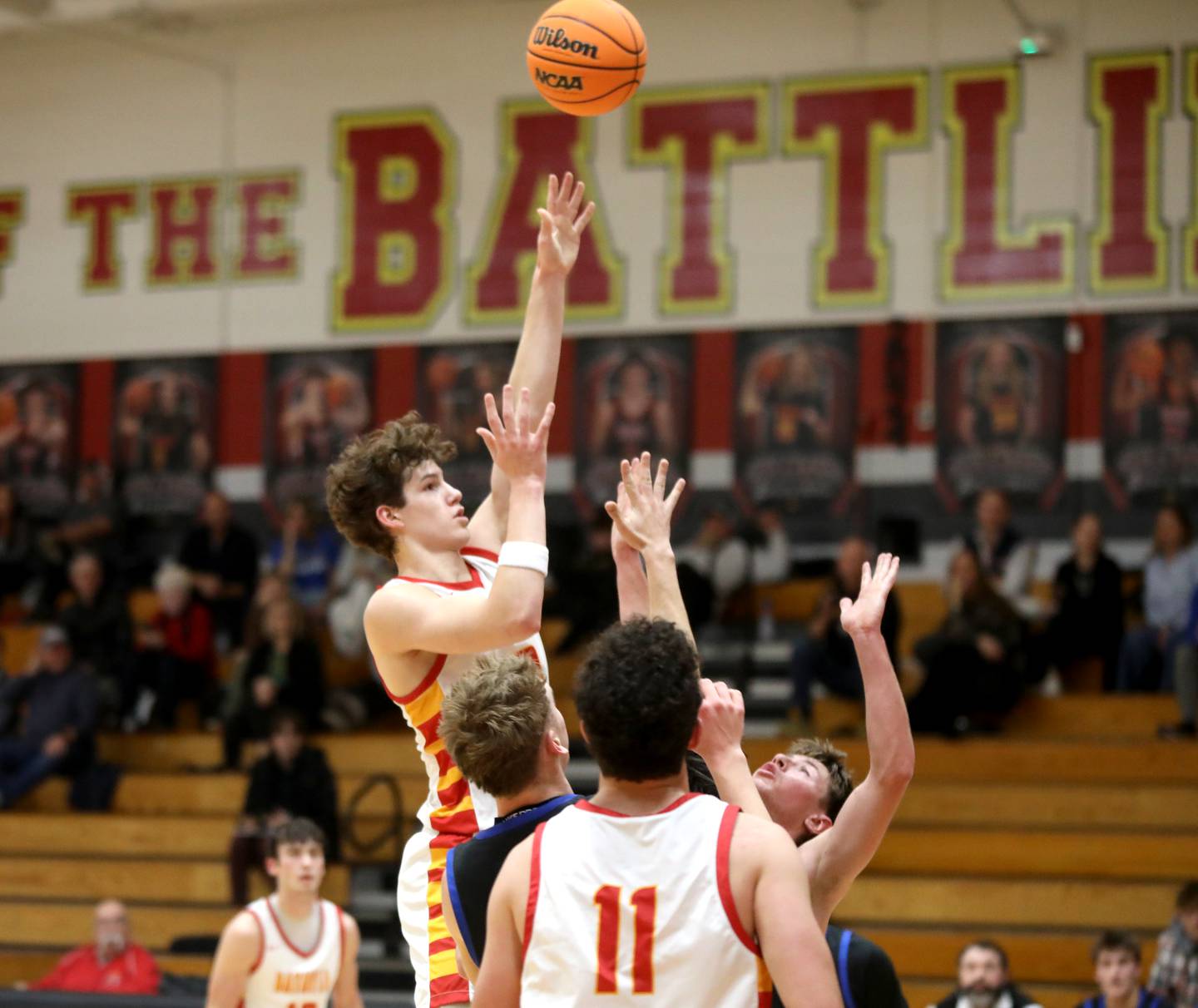 Batavia’s Jax Abalos shoots the ball during a game against St. Charles North on Wednesday, Dec. 11, 2024 in Batavia.