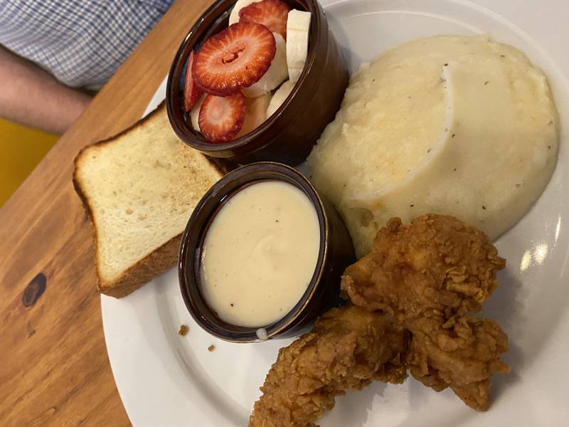 One of the menu items for seniors at the Weits Cafe.